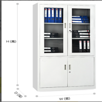 YC 文件柜铁皮柜档案柜办公资料柜文件整理柜铁柜1.85*0.85*0.4M