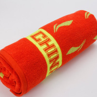 李宁 LINING 运动毛巾 运动浴巾 国家队全棉羽毛球毛巾凉爽冰巾 AMJJ012-1红色