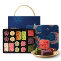 YOTIME 中秋节月饼礼盒 网红月饼绿豆糕点心中秋礼盒巧克力流心桃山月饼 企业团购定制中秋礼品