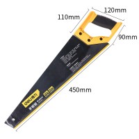 得力工具手板锯木工锯子手拉锯伐木锯园艺园林锯450mm DL6845