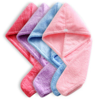 三利干发帽女吸水速干擦头发毛巾包头巾浴帽可爱长发速干毛巾 4条-(浅粉色+淡紫色+浅蓝色+水红色) 25*65