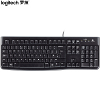 罗技(Logitech)K120 有线键盘 办公商务键盘 全尺寸 黑色