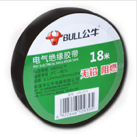 公牛(BULL) 公牛电工胶带绝缘胶带18米电工胶带阻燃电工PVC胶布红蓝黄绿白黑六色可选 18米黑色胶带 10个装