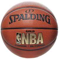斯伯丁Spalding篮球NBA金色经典7号比赛耐磨防滑PU蓝球606Y