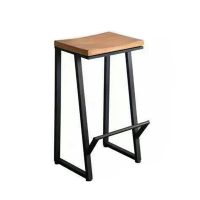 洛克菲勒 吧台椅高脚凳 高73cm C款实木高脚凳