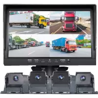 7寸双路大货车一体机 AHD1440*1080高清货车倒车影像 1440P行车 64G内存记录仪 12V-24V均支持 3C认证 欧美出口款