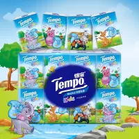 得宝(Tempo)T0165 得宝儿童版迷你手帕纸巾(20包×(20+4)提×7片)/箱 (天然无香) 整箱装