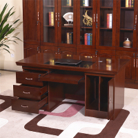 佐盛办公桌台式职员经理桌老板桌贴实木皮写字台单人油漆电脑桌 1.6米