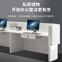佐盛简约现公桌烤漆前台接待台咨询迎宾收银台吧台办公室柜台 长3.2米*宽0.8米