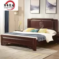 尊禾 床 实木床 新中式床 卧室床双人床1.8米