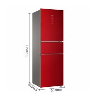 海尔(Haier) 三门 无霜 家用 红色 冰箱215升风冷节能三开门电冰箱 BCD-215WDCR(XF)