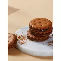 焦糖黑糖麦芽糖夹心饼干