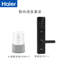 海尔(Haier)智能锁指纹锁家用防盗门木门电子门锁密码锁刷卡锁十大品牌防小黑盒通用C级锁芯