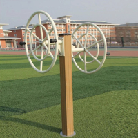 星加坊健身路径社区广场室内外公园运动健身器材塑木器械双人大转轮XD-C003(包运费和安装,偏远地区除外)