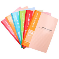 欧标（MATE-IST）A4学生笔记本子6本装记事本无线胶装混色 80页/本A0801