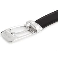 MONTBLANC万宝龙镀钯金光面针扣皮带 106149 (120cm)