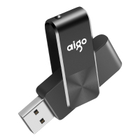 爱国者(aigo)U266 8GB USB2.0 U盘 旋转防护 CD纹防滑设计 黑色(单位:个)