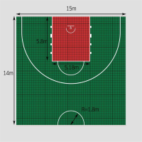 篮球场悬浮拼装式防滑PP地垫