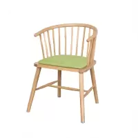 群兴俊达 CY-001 简约现代实木温莎圈椅酒店咖啡休闲公主椅白橡木靠背围椅餐椅