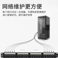 超五类配线架24口网络配线架 工程级镀金1U机架式机柜配线架