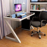 佐盛电脑桌子台式办公桌书桌学习桌家用工作桌简约钢化玻璃桌 100*50
