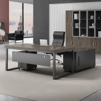 佐盛老板桌职员办公桌简约现代时尚经理桌板式钢架桌主管桌 1.6米单桌