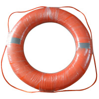 苏识船用泡沫救生圈 游泳圈 重0.75KG 包布红漆