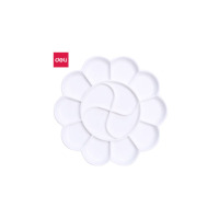 得力(deli) 塑料梅花型调色盘