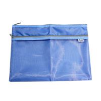 欧标（MATE-IST）文件袋 拉链资料袋 双层收纳袋 牛津布公文包 蓝黑 A4 B2201