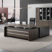 佐盛老板桌办公桌简约现代板式大班台主管桌经理桌总裁桌 2.2米单桌+侧柜