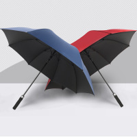 黑胶27寸8骨伞 高尔夫直杆伞 超大号3人可用伞 定制logo广告礼品雨伞 商务黑