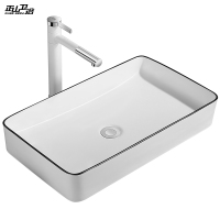 正山 陶瓷台上盆洗手盆小号单盆家用洗面盆卫生间洗脸盆龙头简易艺术欧式台盆