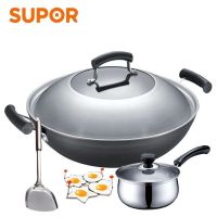 苏泊尔臻铁真不锈铸铁炒锅FC40Z3 34cm