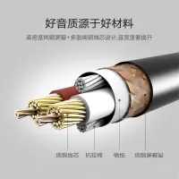爱斐堡 车用AUX音频线 3.5mm公对公车载连接线 笔记本电脑手机耳机音响箱转换对录线1米 黑 10733