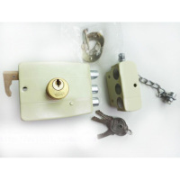 企购优品三舌锁 老式防盗门锁117型木门锁铁门防盗三保险外装门锁