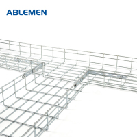 ABLEMEN 网格桥架 开放式镀锌金属网状桥架 1米 300*100