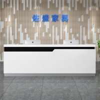 佐盛简约现公桌烤漆前台接待台咨询迎宾收银台吧台办公室柜台 长2.0米*宽0.8米