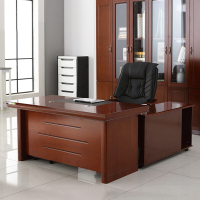佐盛办公家具老板桌总裁桌办公桌油漆桌大班台贴实木皮经理桌 1.8米