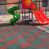 卫氏 户外橡胶拼装地垫公园小区学校地板红绿垫子HH-20