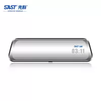 先科行车记录仪F31前后双录 倒车影像导航电子狗流媒体后视镜双镜头一体机 单镜头+导航版+32G