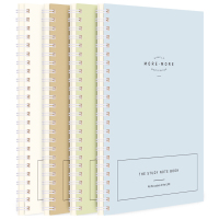 得力deli4本A560张乐素系列笔记本记事本线圈本螺旋软抄本子LA56001JY