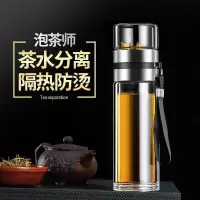 双层过滤玻璃杯可定制logo 60个/箱起购