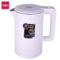 得力(deli) 85605 电热水壶(1.7L)(白)烧水壶 家用不锈钢电水壶