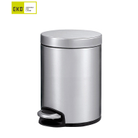 EKO(宜可)垃圾桶家用不锈钢 砂钢 8升