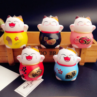 卡通五福招财猫汽车钥匙扣