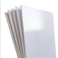 双面亮光板白色泡沫板空白板广告背胶裱画不起泡KT板冷裱板展示板(45*60cm)*10张