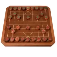 Cooskin包边八角中国象棋盘套装 棋盘+5分榉木象棋 棋盘规格: 57*53*2.1cmmm