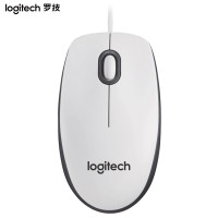 罗技(Logitech)M100r 有线鼠标 大手鼠标 笔记本电脑办公鼠标 家用对称鼠标白色