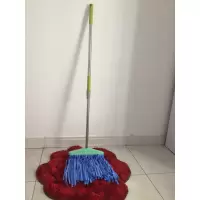 传统拖把扁头鹿皮巾拖把 宽头拖布家用墩布鸡皮麂皮一拖净 传统吸水拖把1套(1杆1头)