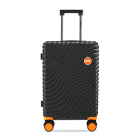 Folli Follie 芙丽芙丽 轻奢时尚潮流行李箱旅行箱360度静音万向轮登机箱 20英寸PC拉杆箱 黑色